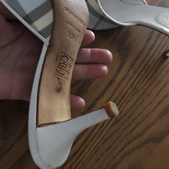 Rare Burberry Vintage NOVA Plaid Heeled Mules - Picture 6 of 10